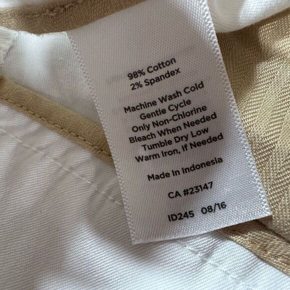 Talbots Lace up Slim Ankle White High Waisted Pants - Picture 6 of 6